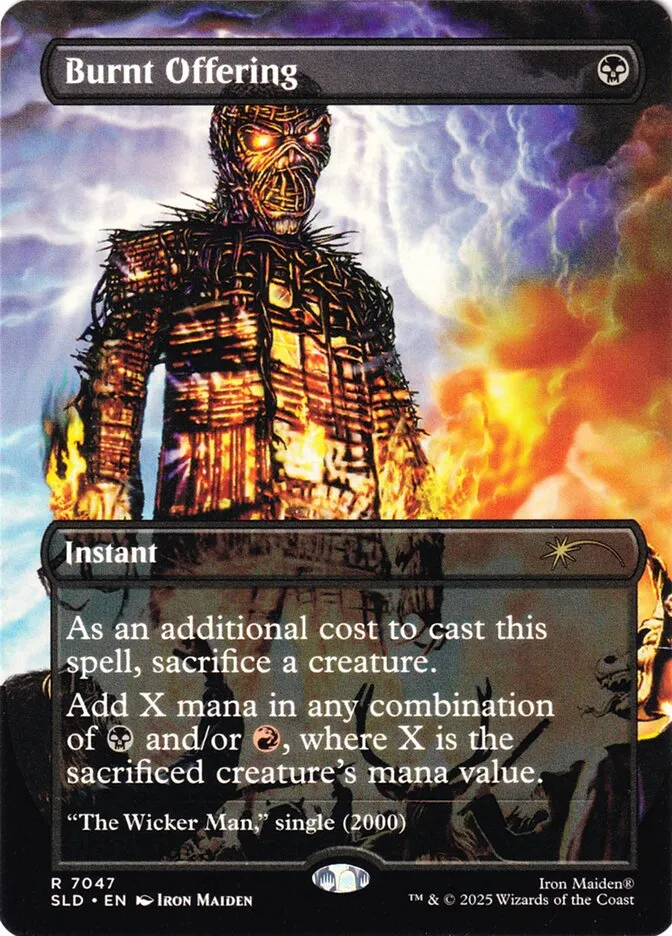 2019 Secret Lair Drop Burnt Offering #7047 rare card image