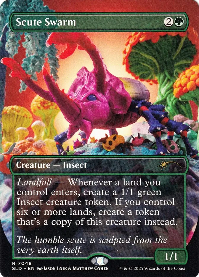 2019 Secret Lair Drop Scute Swarm #7048 rare card image