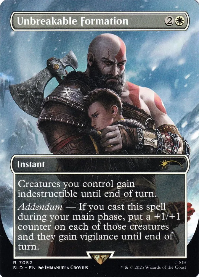 2019 Secret Lair Drop Unbreakable Formation #7052 rare card image