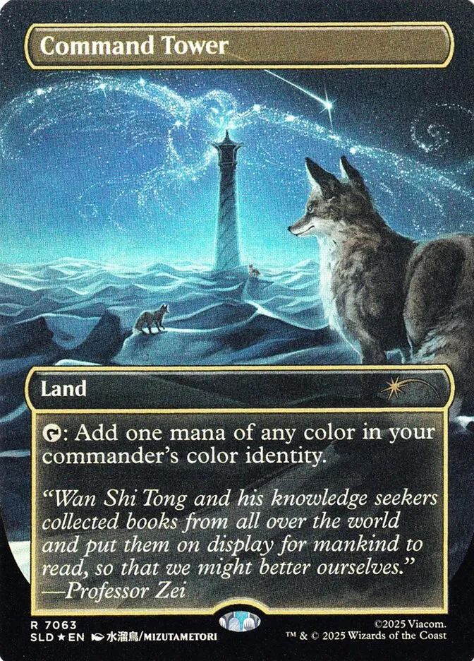 2019 Secret Lair Drop Command Tower rare #7063 rare card image