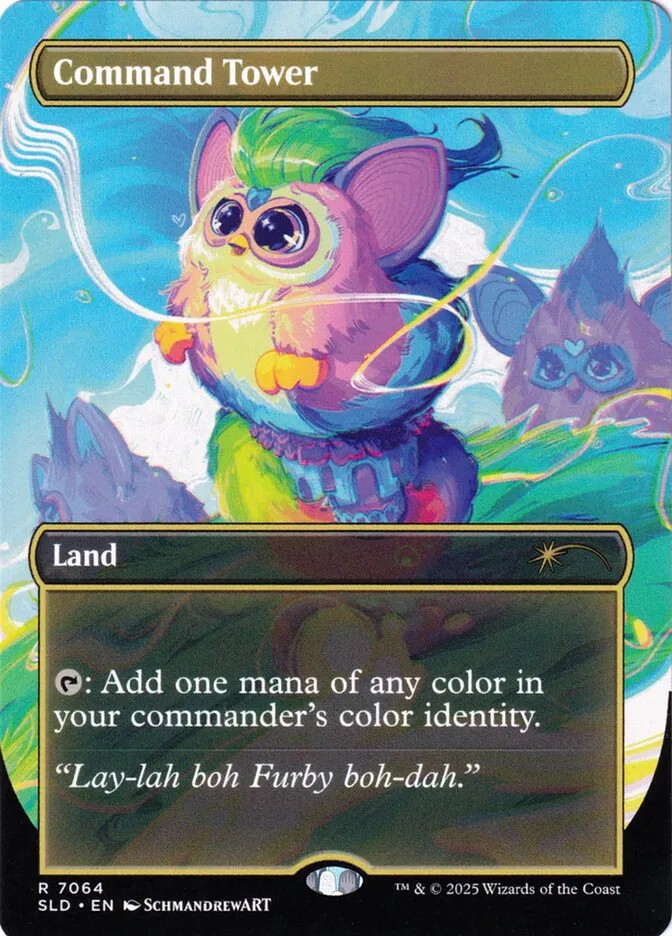 2019 Secret Lair Drop Command Tower rare #7064 rare card image