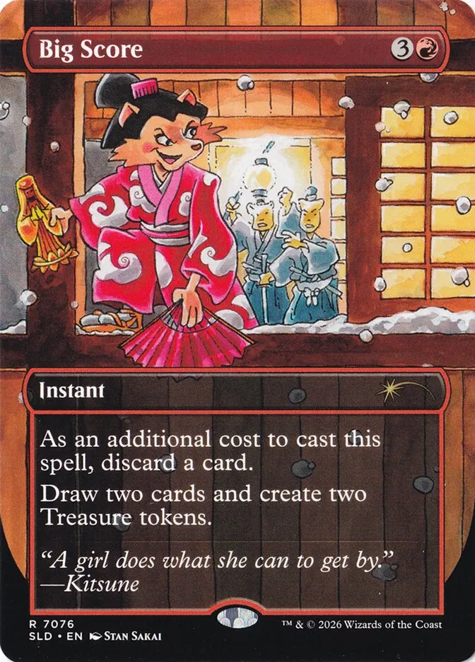 2019 Secret Lair Drop Big Score #7076 rare card image