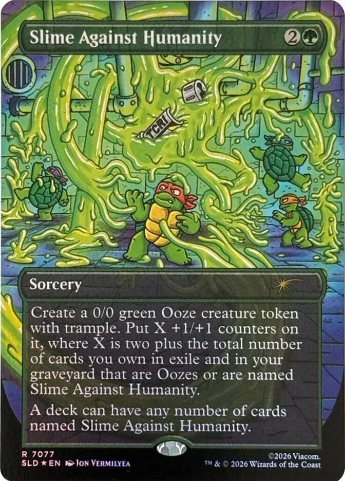 2019 Secret Lair Drop Slime Against Humanity #7077 rare card image