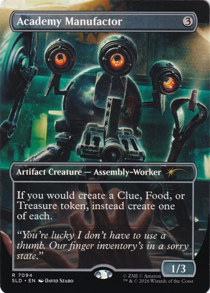 2019 Secret Lair Drop Academy Manufactor #7094 rare card image