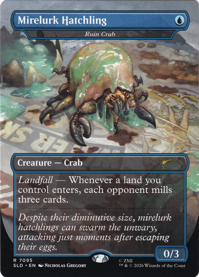 2019 Secret Lair Drop Ruin Crab #7095 rare card image