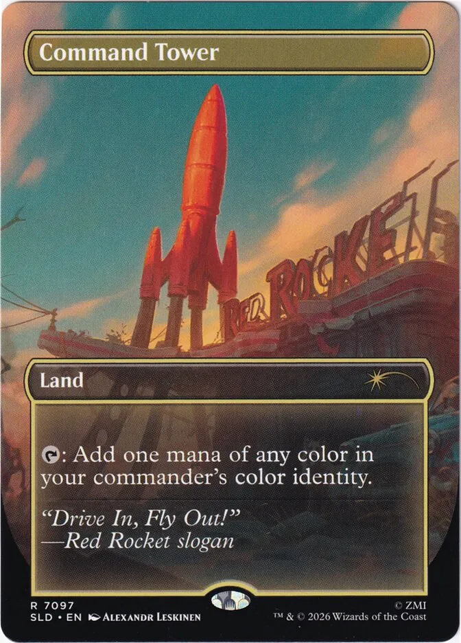 2019 Secret Lair Drop Command Tower #7097 rare card image