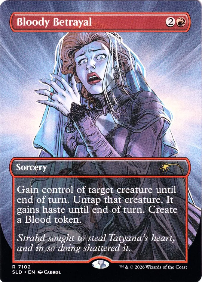 2019 Secret Lair Drop Bloody Betrayal #7102 rare card image