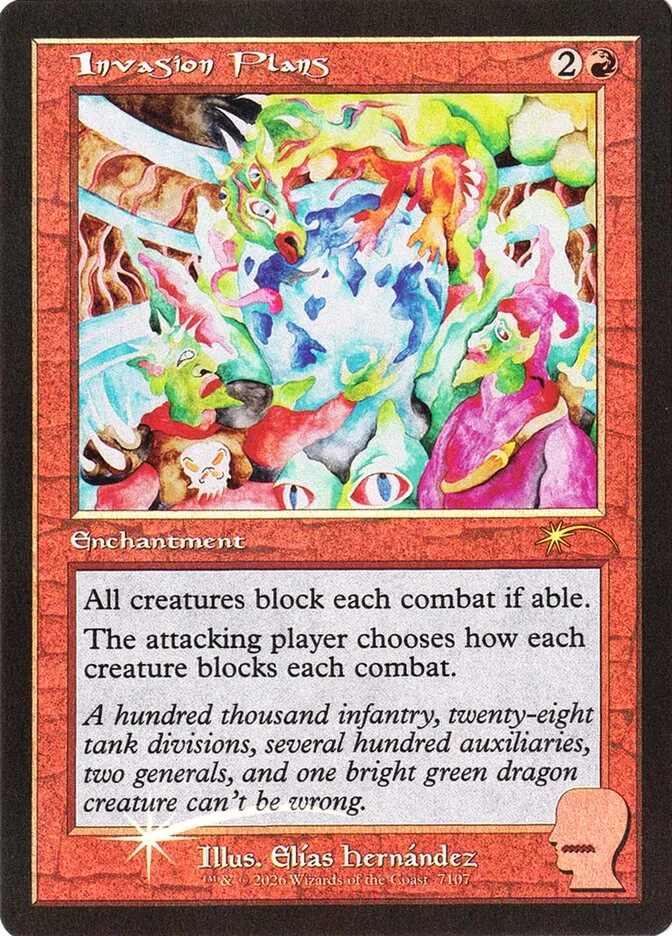 2019 Secret Lair Drop Invasion Plans #7107 rare card image