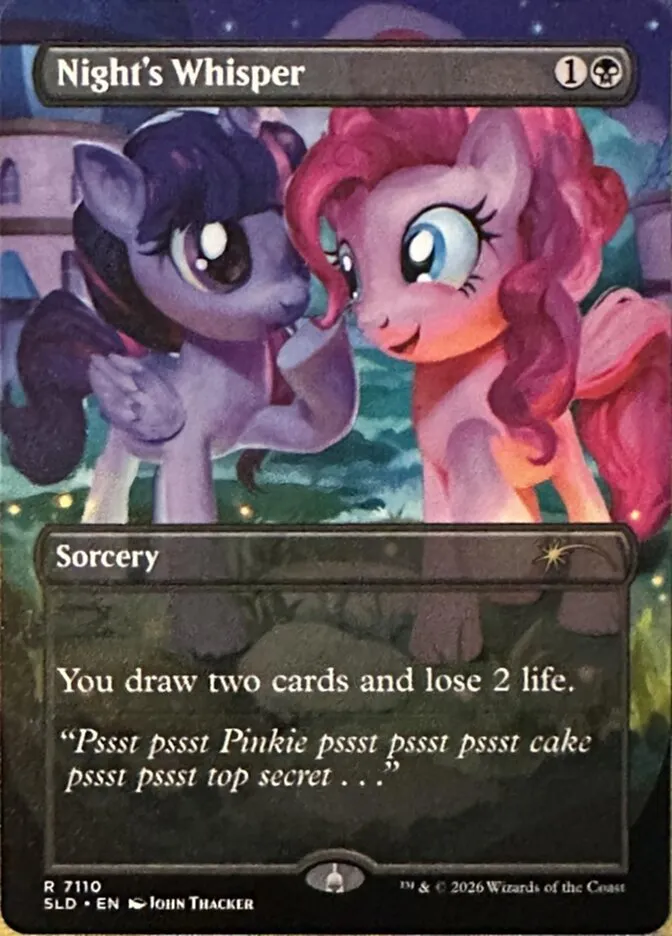 2019 Secret Lair Drop Night's Whisper #7110 rare card image