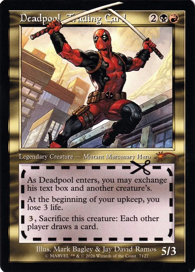 2019 Secret Lair Drop Deadpool, Trading Card [Foil] mythic #7127 mythic card image