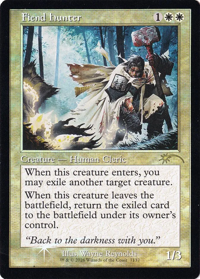 2019 Secret Lair Drop Fiend Hunter #7137 rare card image