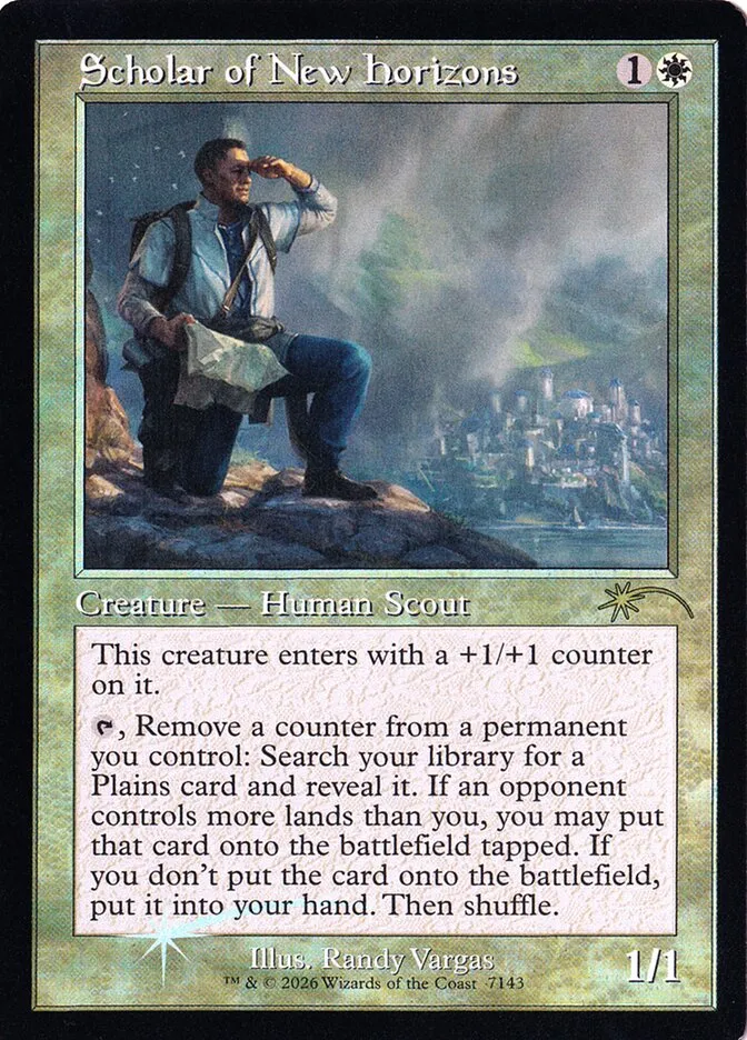 2019 Secret Lair Drop Scholar of New Horizons #7143 rare card image