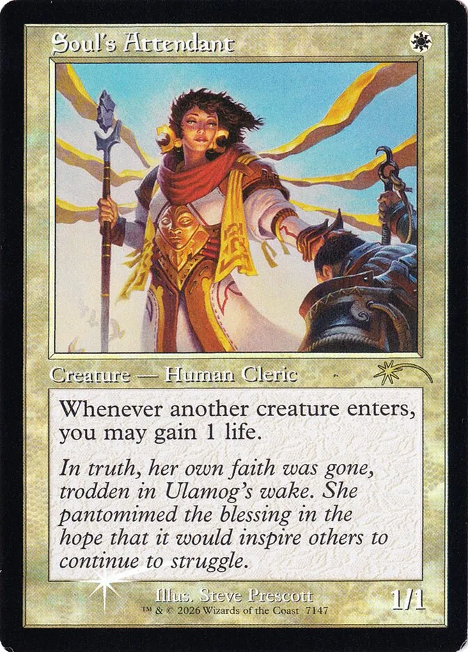 2019 Secret Lair Drop Soul's Attendant #7147 rare card image