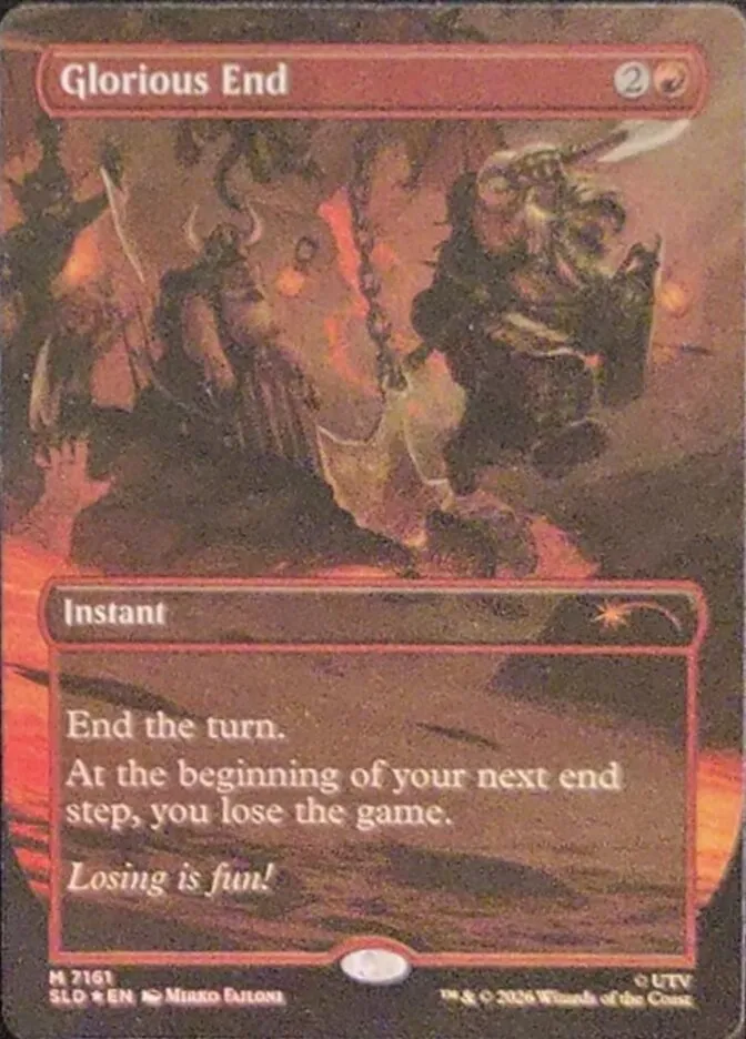 2019 Secret Lair Drop Glorious End #7161 mythic card image