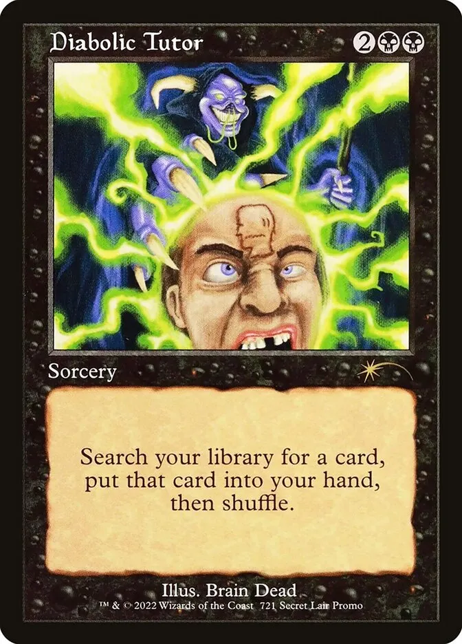 2019 Secret Lair Drop Diabolic Tutor #721 rare card image