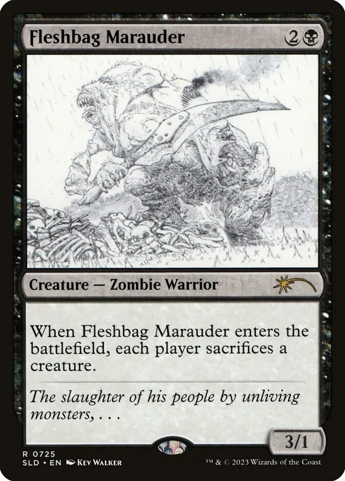 2019 Secret Lair Drop Fleshbag Marauder #725 rare card image