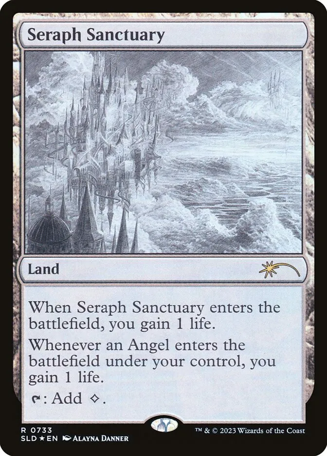 2019 Secret Lair Drop Seraph Sanctuary #733 rare card image