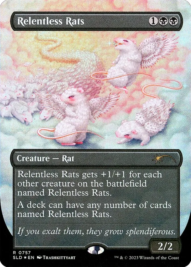 2019 Secret Lair Drop Relentless Rats #757 rare card image