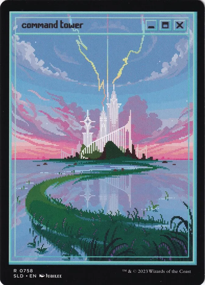 2019 Secret Lair Drop Command Tower #758 rare card image
