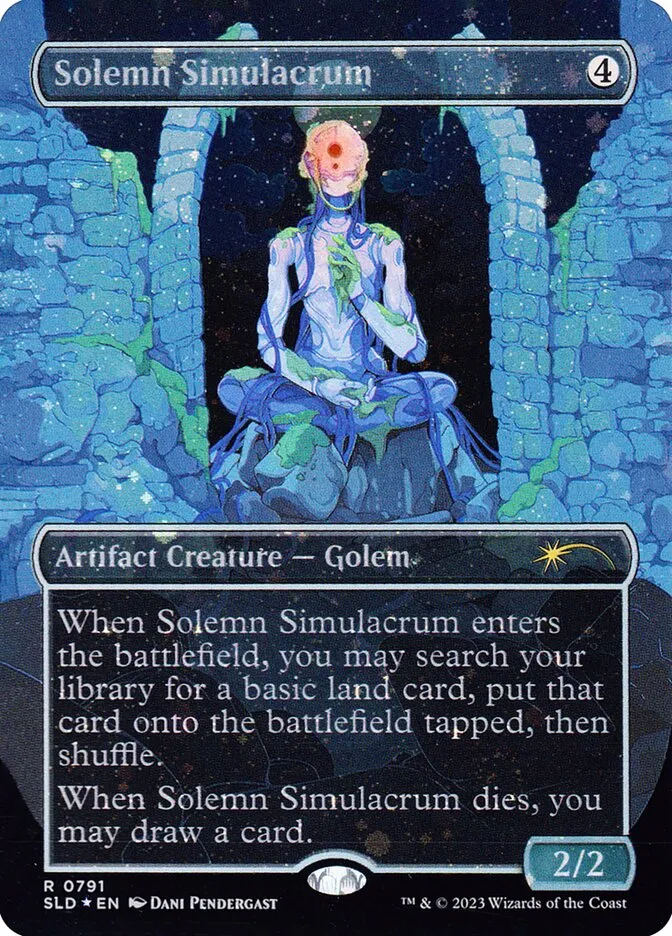 2019 Secret Lair Drop Solemn Simulacrum rare #791 rare card image