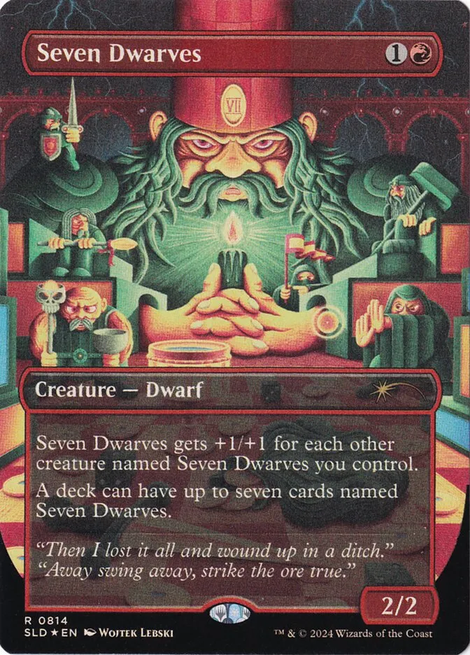 2019 Secret Lair Drop Seven Dwarves #814 rare card image