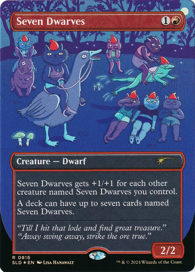 2019 Secret Lair Drop Seven Dwarves #816 rare card image