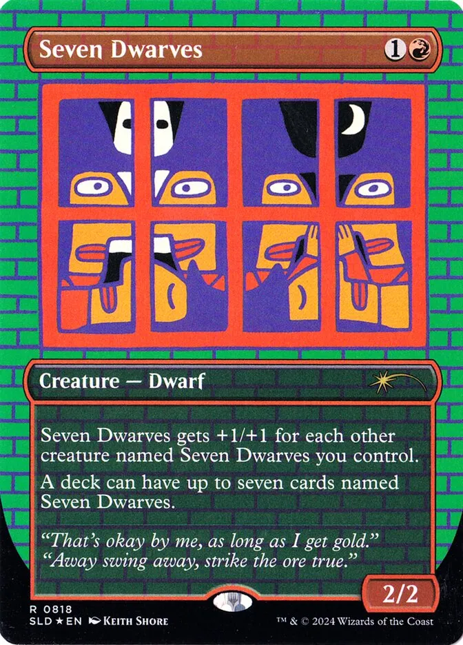 2019 Secret Lair Drop Seven Dwarves #818 rare card image