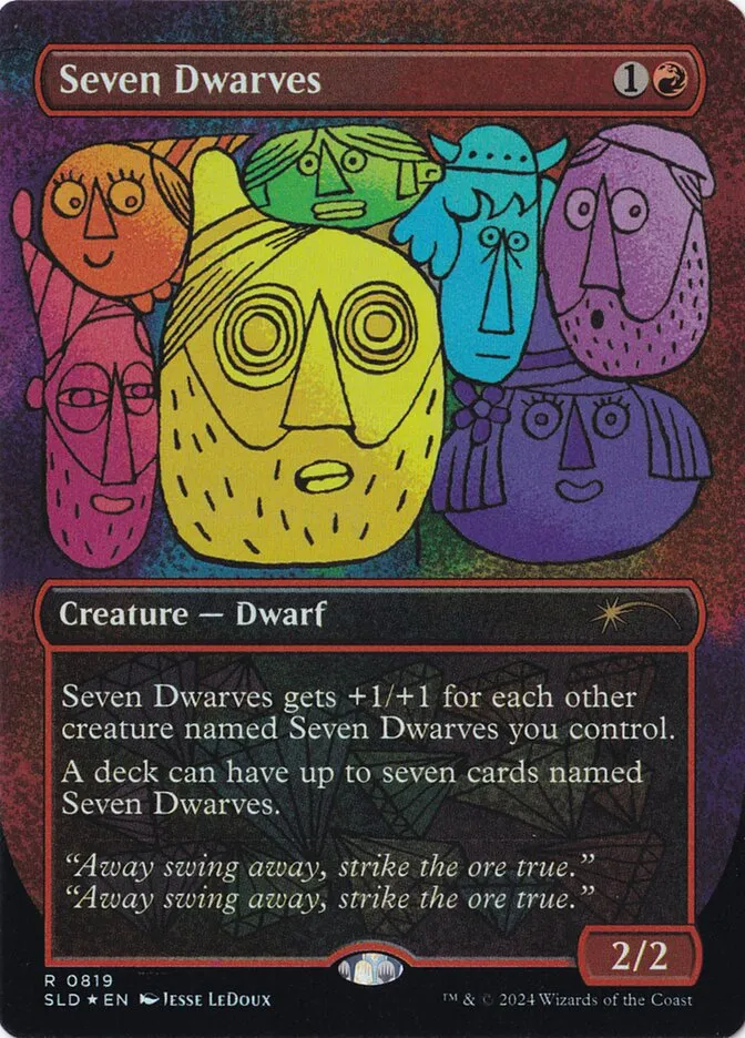 2019 Secret Lair Drop Seven Dwarves #819 rare card image