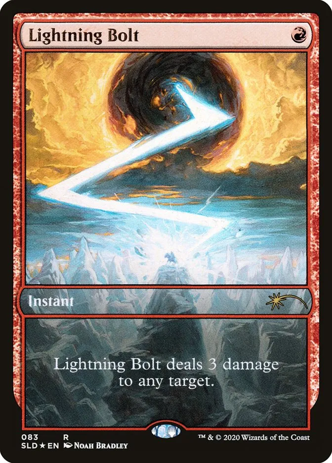 2019 Secret Lair Drop Lightning Bolt rare #83 rare card image