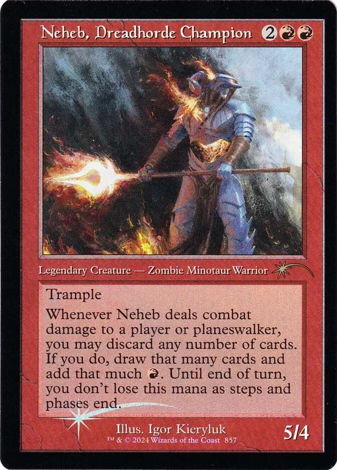 2019 Secret Lair Drop Neheb, Dreadhorde Champion #857 rare card image