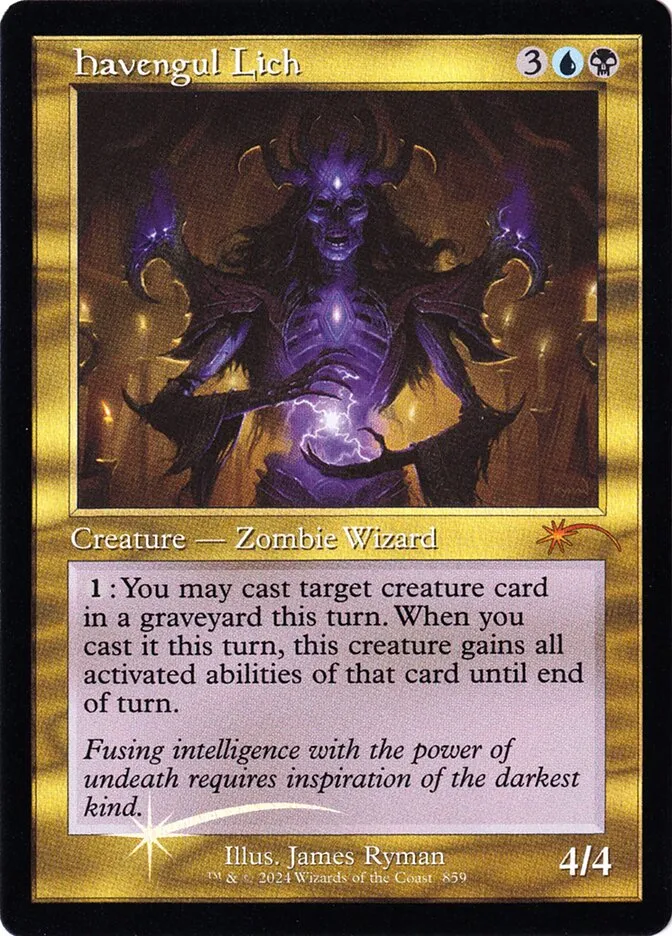 2019 Secret Lair Drop Havengul Lich #859 mythic card image
