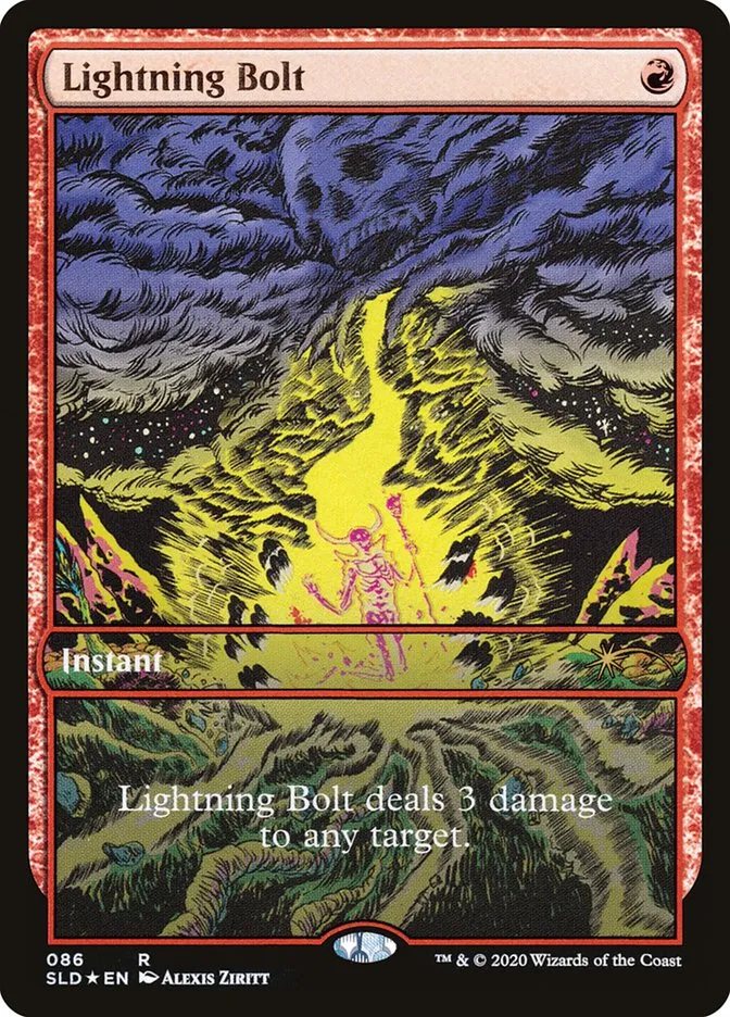 2019 Secret Lair Drop Lightning Bolt rare #86 rare card image