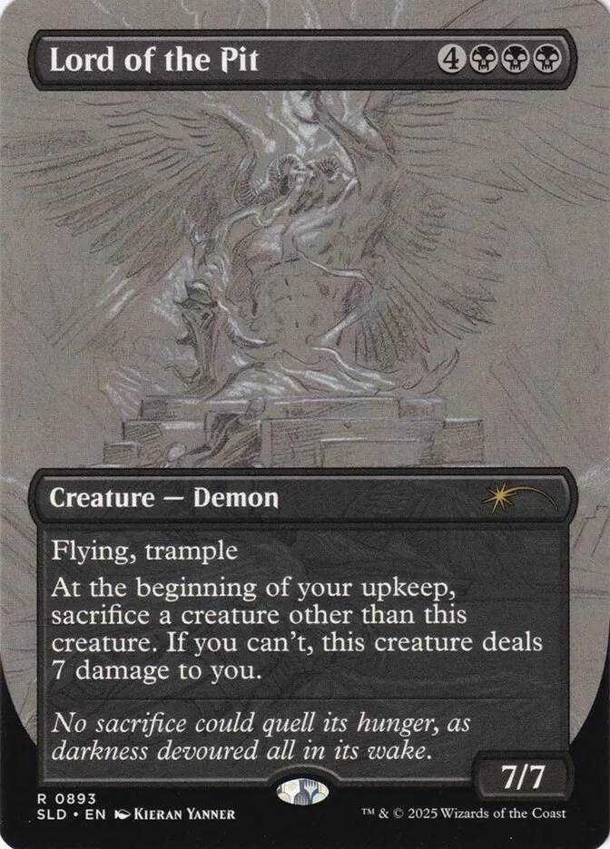 2019 Secret Lair Drop Lord of the Pit #893 rare card image
