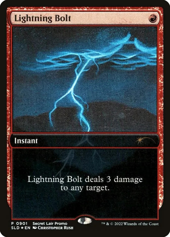 2019 Secret Lair Drop Lightning Bolt #901 rare card image