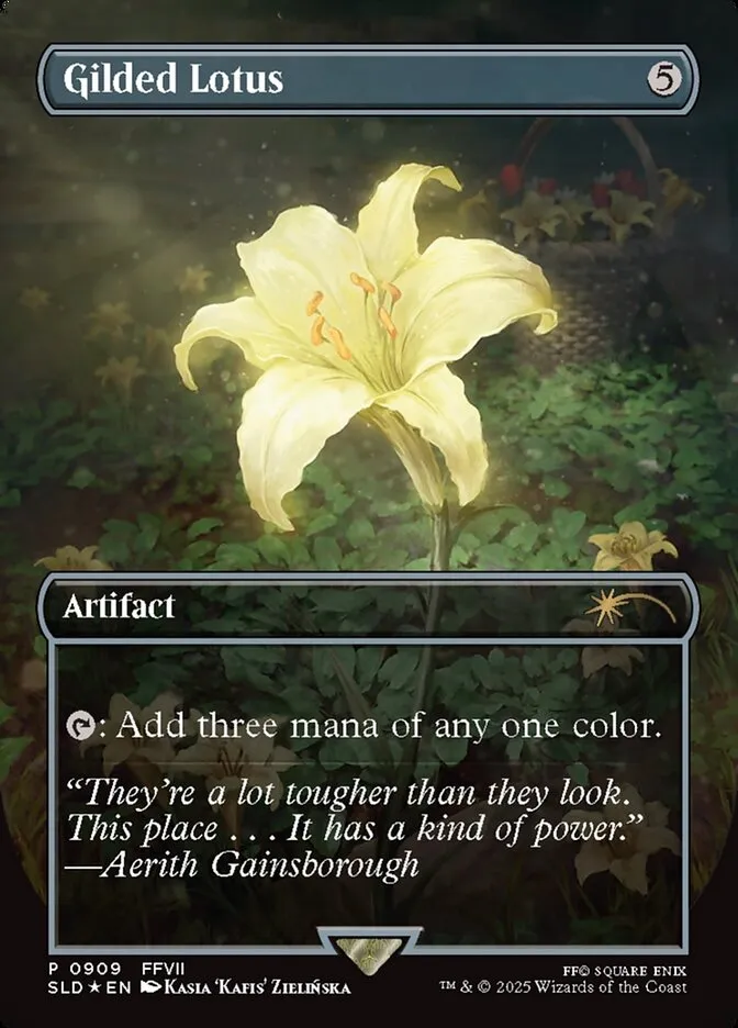 2019 Secret Lair Drop Gilded Lotus [Rainbow Foil] rare #909 rare card image