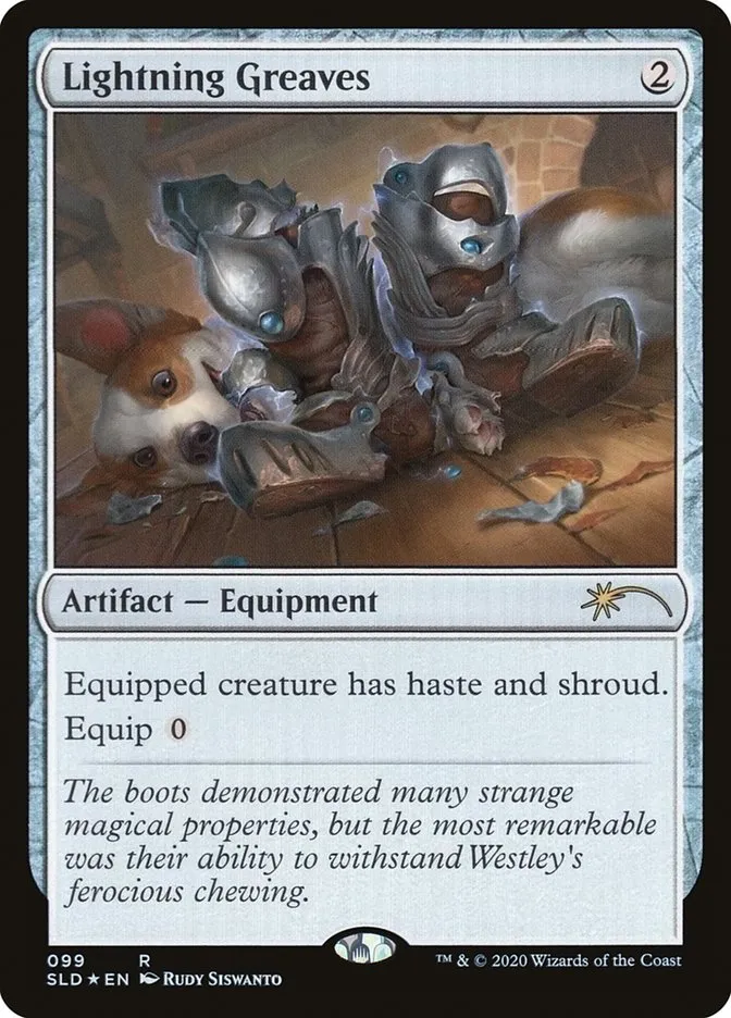 2019 Secret Lair Drop Lightning Greaves rare #99 rare card image
