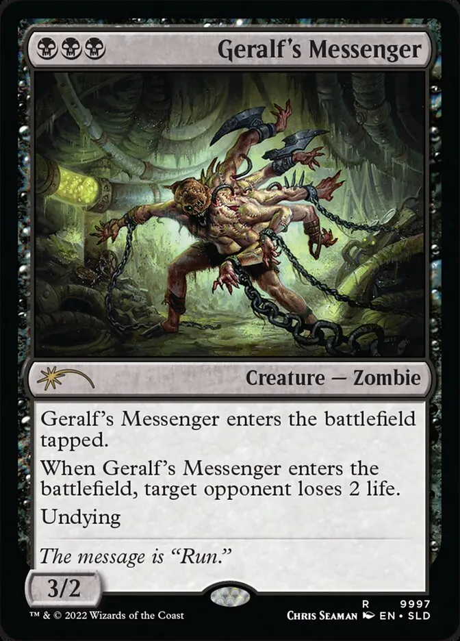 2019 Secret Lair Drop Geralf's Messenger #9997 rare card image