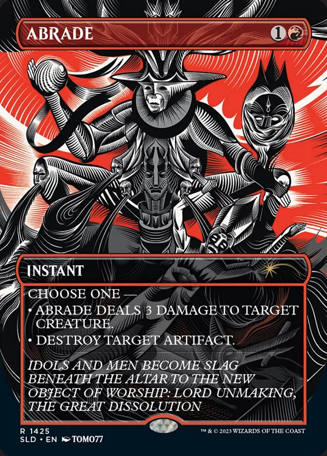 2019 Secret Lair Drop Abrade #1425 rare card image