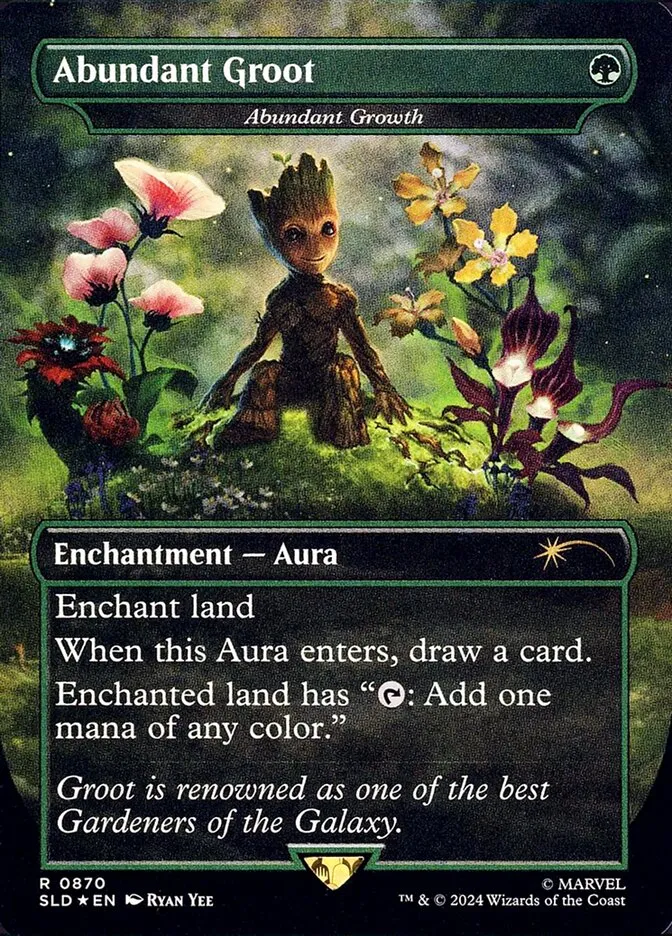 2019 Secret Lair Drop Abundant Growth #870 rare card image