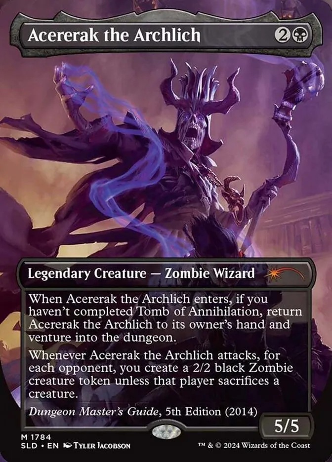 2019 Secret Lair Drop Acererak the Archlich [Rainbow Foil] mythic #1784 mythic card image