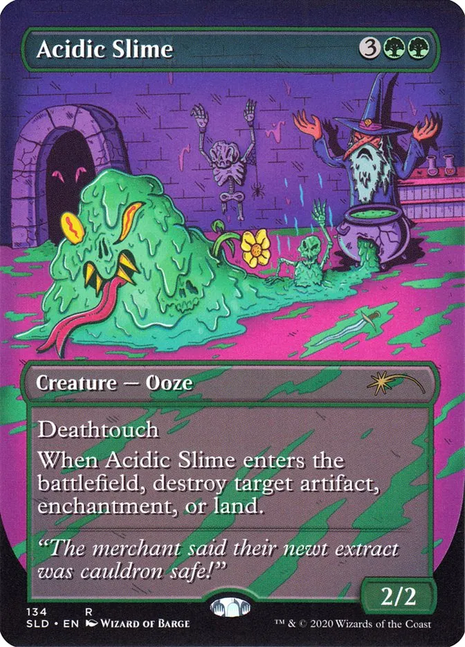 2019 Secret Lair Drop Acidic Slime #134 rare card image