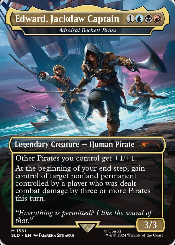 2019 Secret Lair Drop Admiral Beckett Brass [Borderless] mythic #1561 mythic card image