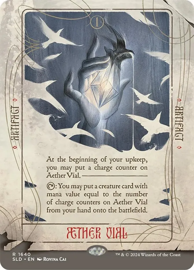 2019 Secret Lair Drop Aether Vial #1640 rare card image