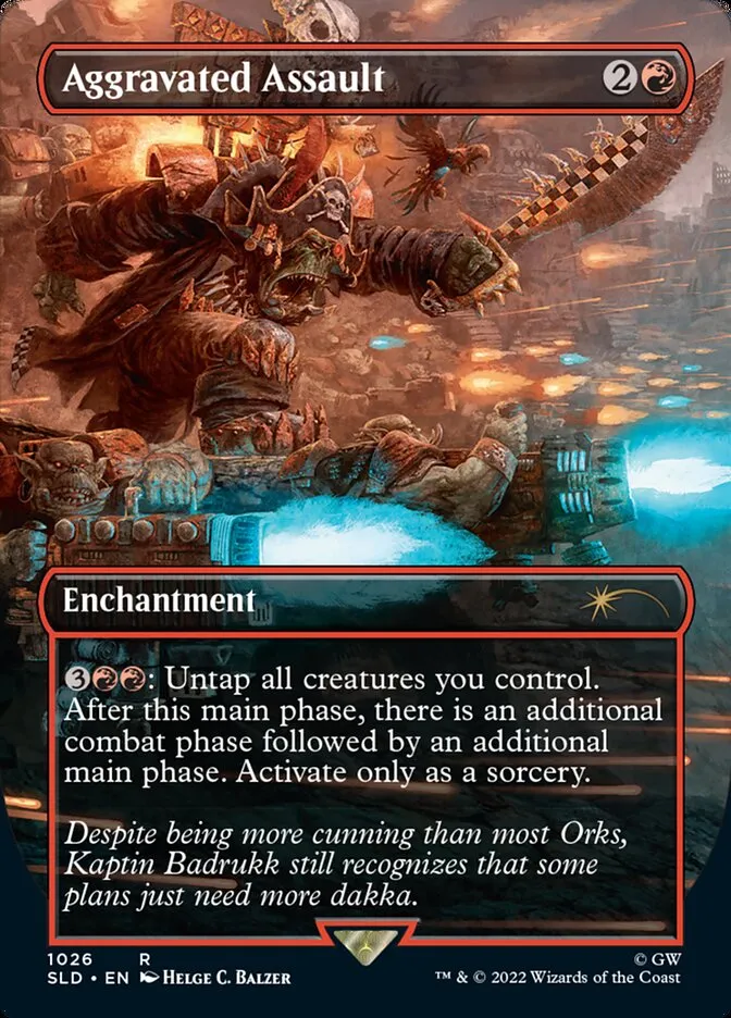 2019 Secret Lair Drop Aggravated Assault #1026 rare card image