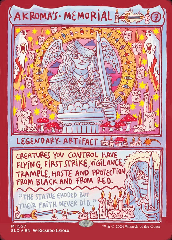 2019 Secret Lair Drop Akroma's Memorial #1527 mythic card image