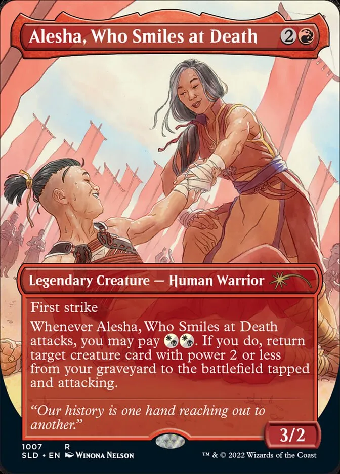 2019 Secret Lair Drop Alesha, Who Smiles at Death #1007 rare card image