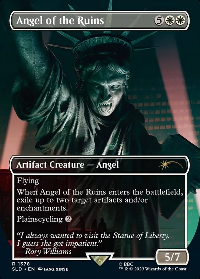 2019 Secret Lair Drop Angel of the Ruins #1378 rare card image