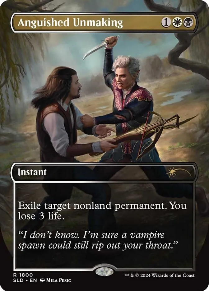 2019 Secret Lair Drop Anguished Unmaking [Rainbow Foil] rare #1800 rare card image