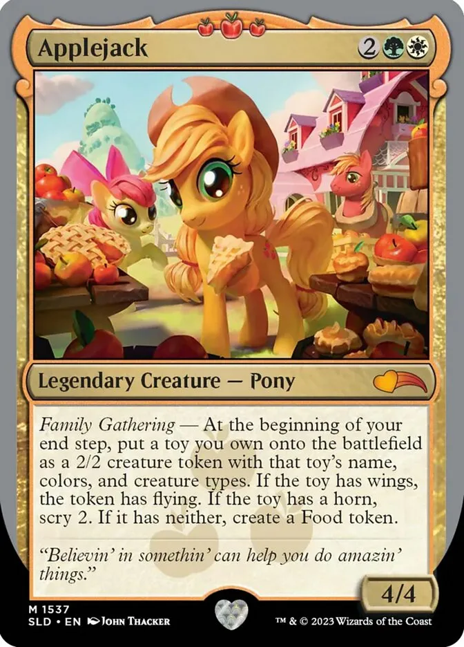 2019 Secret Lair Drop Applejack #1537 mythic card image