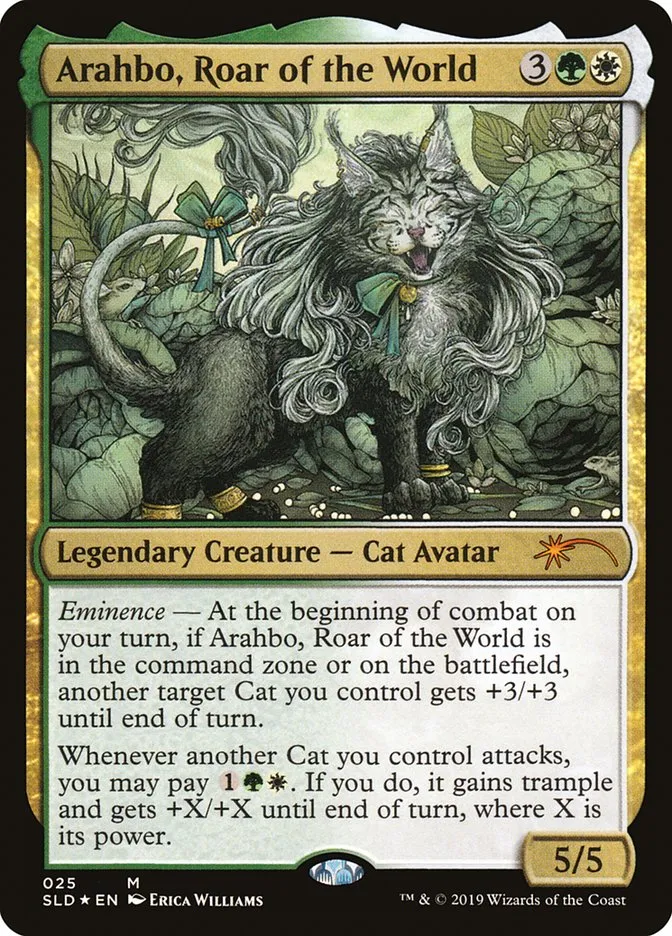 2019 Secret Lair Drop Arahbo, Roar of the World mythic #25 mythic card image